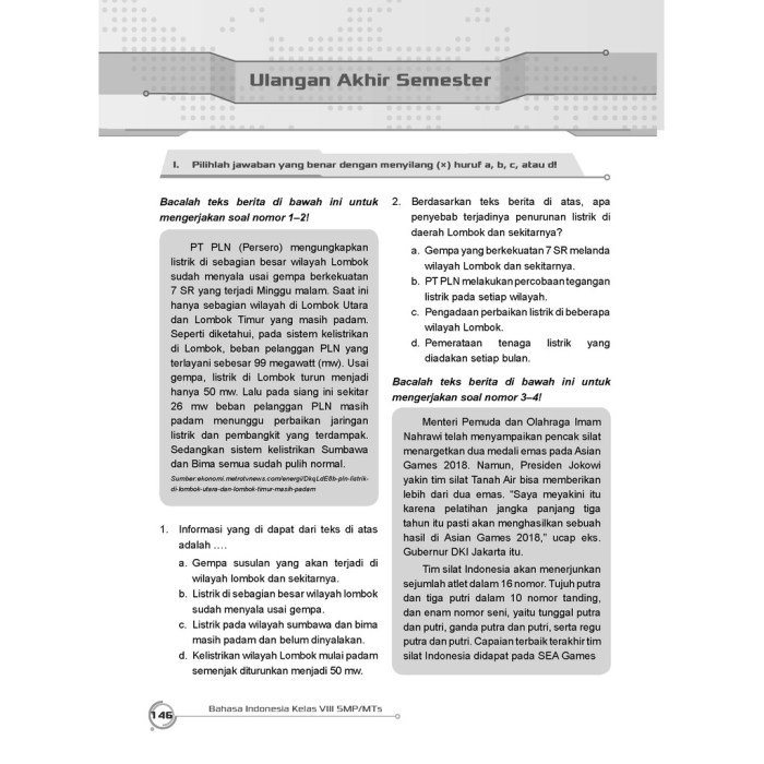 Kunci jawaban bahasa indonesia kelas 7 halaman 45
