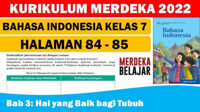 Kunci jawaban bahasa indonesia kelas 7 halaman 85