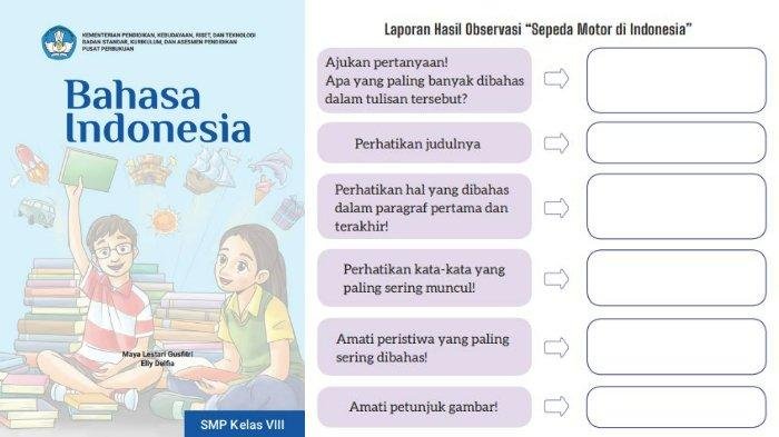 Kunci jawaban bahasa indonesia kelas 8 halaman 74 kurikulum merdeka