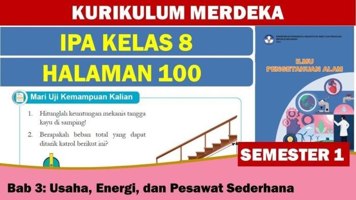 Kunci jawaban ipa kelas 8 halaman 100 kurikulum merdeka