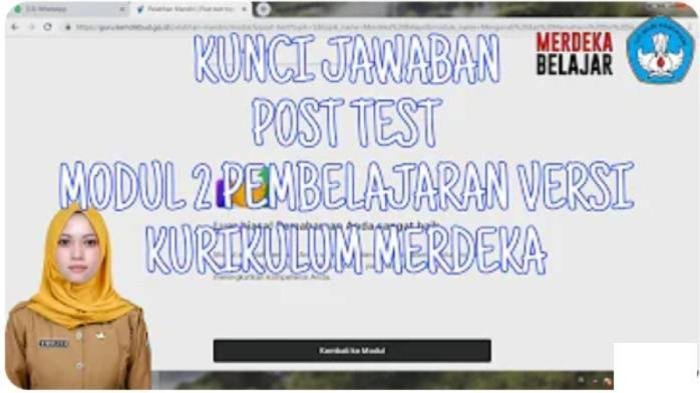 Kunci jawaban post test modul layanan dasar