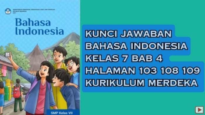 Kunci jawaban bahasa indonesia kelas 7 halaman 108 109