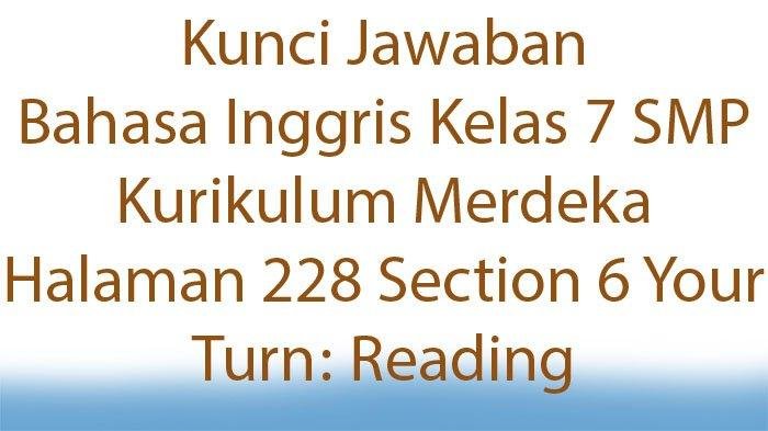 Kunci jawaban bahasa inggris kelas 7 halaman 173 kurikulum merdeka