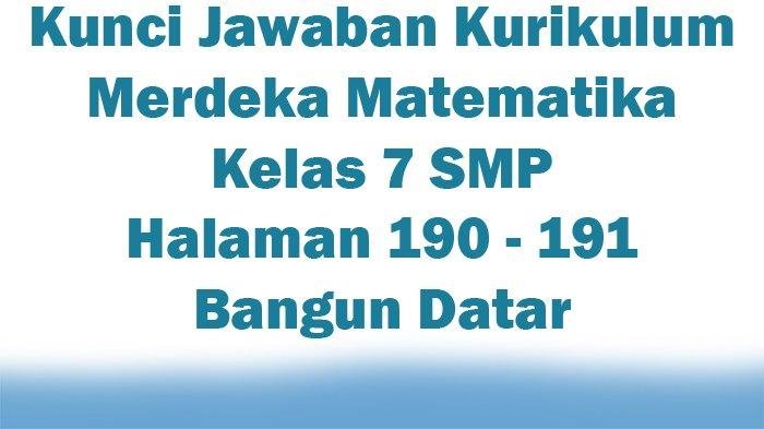 Kunci jawaban buku matematika kelas 7 kurikulum merdeka