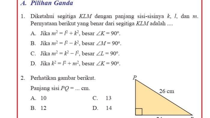 Kunci jawaban matematika kelas 8 semester 2 halaman 45