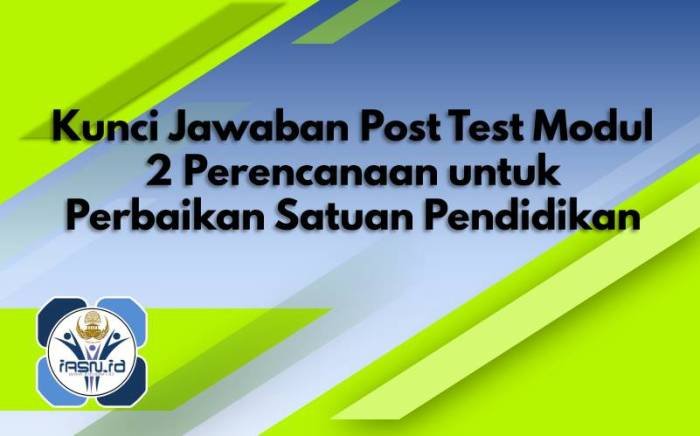 Kunci jawaban post test modul merancang pembelajaran paud