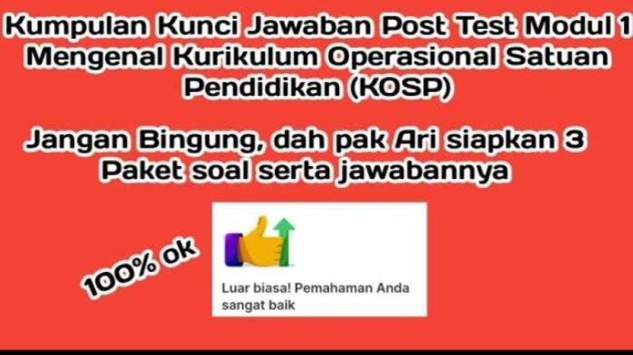 Kunci jawaban post test modul layanan dasar