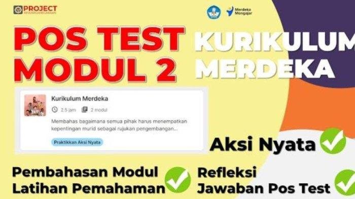 Kunci jawaban post test modul 2 merdeka belajar