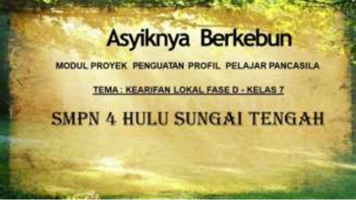 Kunci jawaban projek penguatan profil pelajar pancasila modul 4