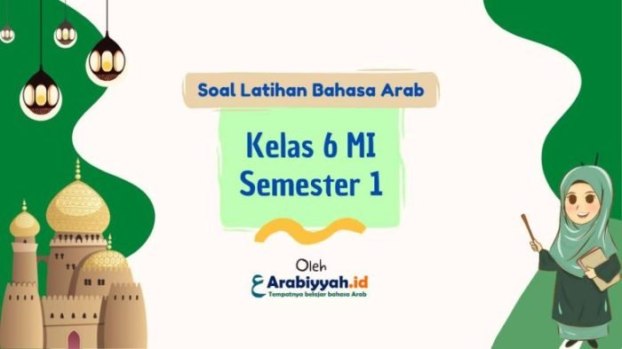 Soal bahasa arab kelas 6 dan kunci jawaban