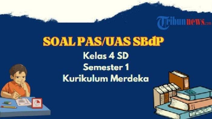 Soal sbdp kelas 4 semester 1 dan kunci jawaban