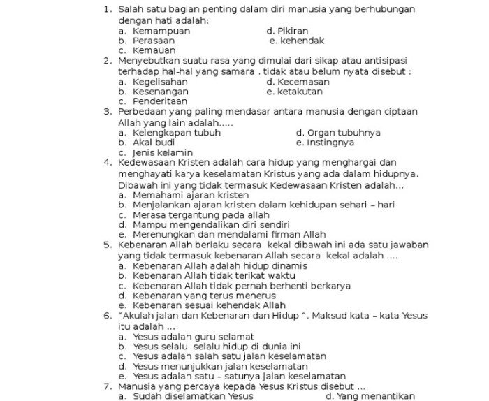 Soal btq kelas 5 semester 2 dan kunci jawaban