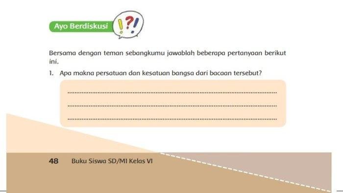 Kunci jawaban tema 9 kelas 6 halaman 48