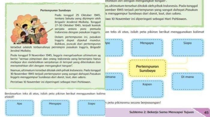 Kunci jawaban tema 2 kelas 6 hal 45