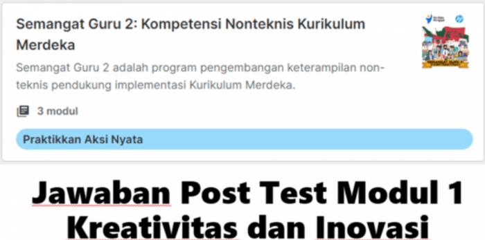 Kunci jawaban post test merumuskan modul ajar