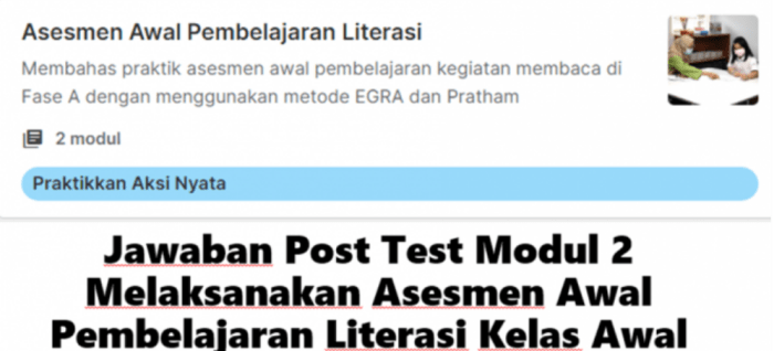 Kunci jawaban post test merumuskan modul ajar