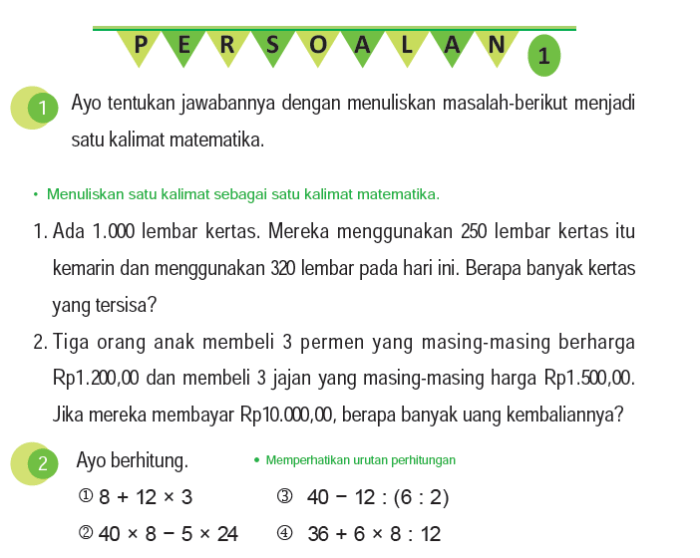 Kunci jawaban matematika kurikulum merdeka kelas 4