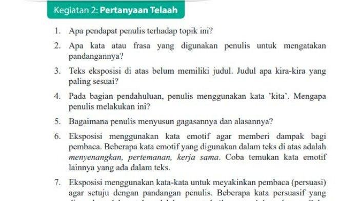 Kunci jawaban bahasa indonesia kelas 9 halaman 123 kegiatan 2