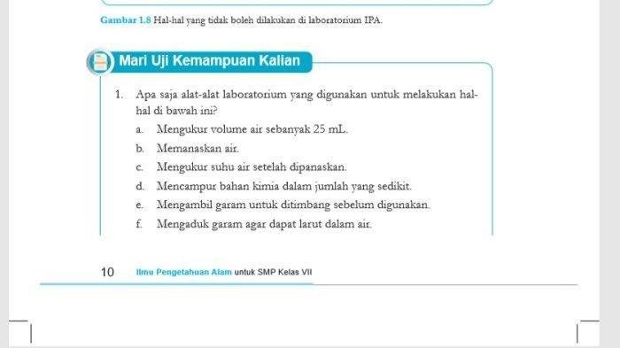 Kunci jawaban lks ipa kelas 7 semester 1 kurikulum merdeka