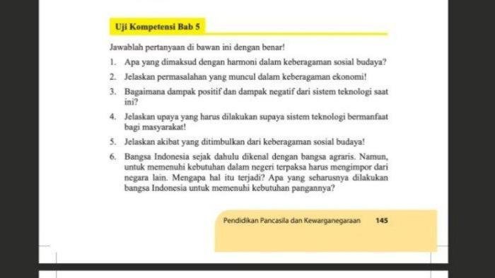 Kunci jawaban bahasa indonesia kelas 9 halaman 145