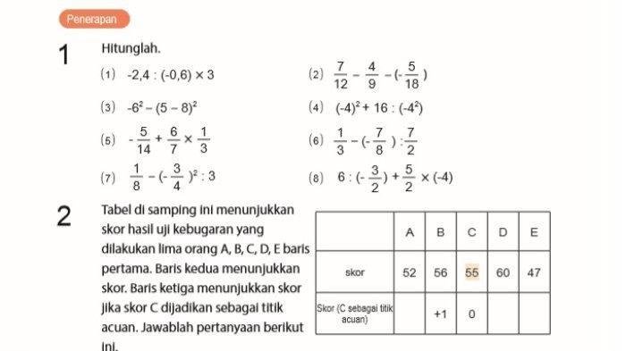 Kunci jawaban matematika kelas 7 semester 1 halaman 75