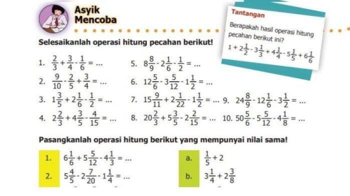 Kunci jawaban matematika kelas 5 semester 2