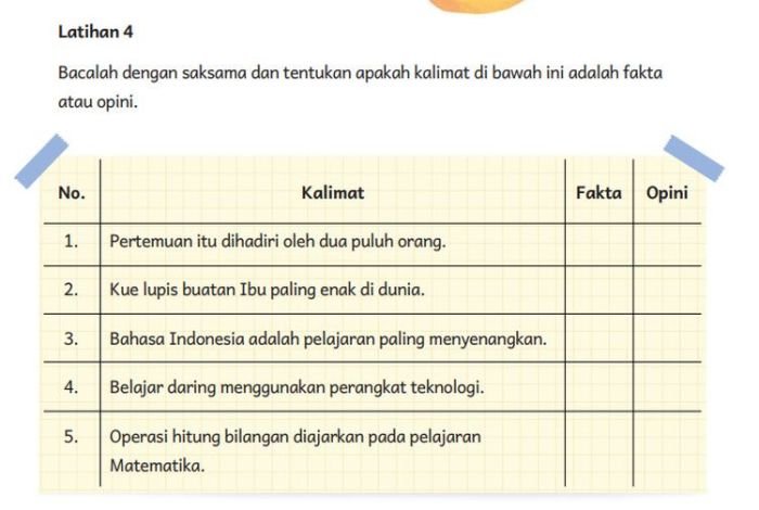 Soal bahasa indonesia kelas 5 dan kunci jawaban