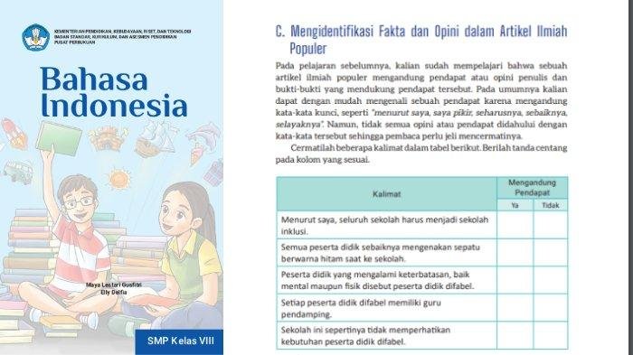 Kunci jawaban bahasa indonesia kelas 8 halaman 65 kurikulum merdeka