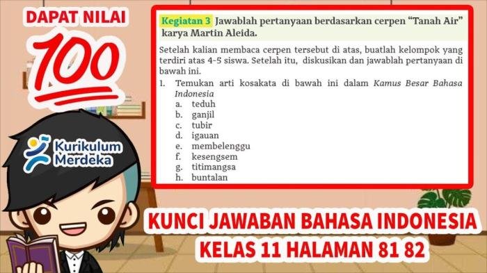 Kunci jawaban bahasa indonesia kelas 11 halaman 82