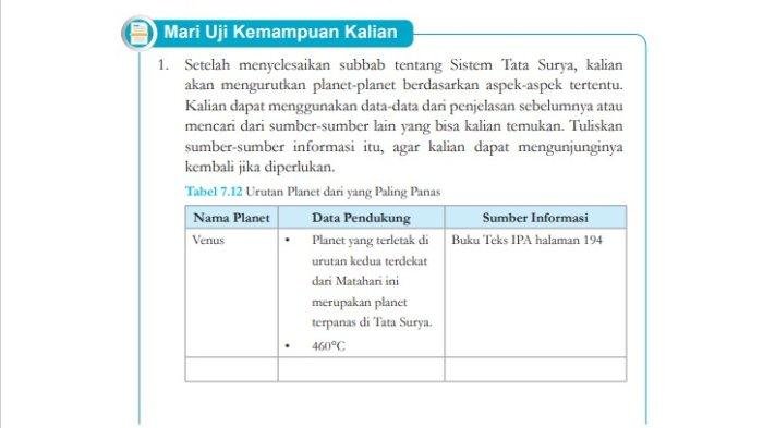 Kunci jawaban lks ipa kelas 7 semester 1 kurikulum merdeka